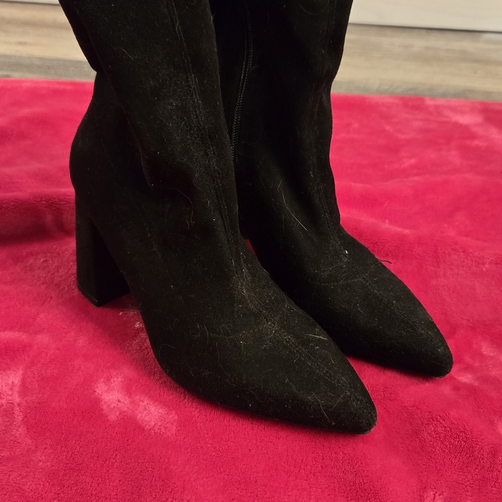 Express Black Heeled Boots